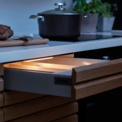 Outlet skuffelys med sensor, 3W, Møbelspots