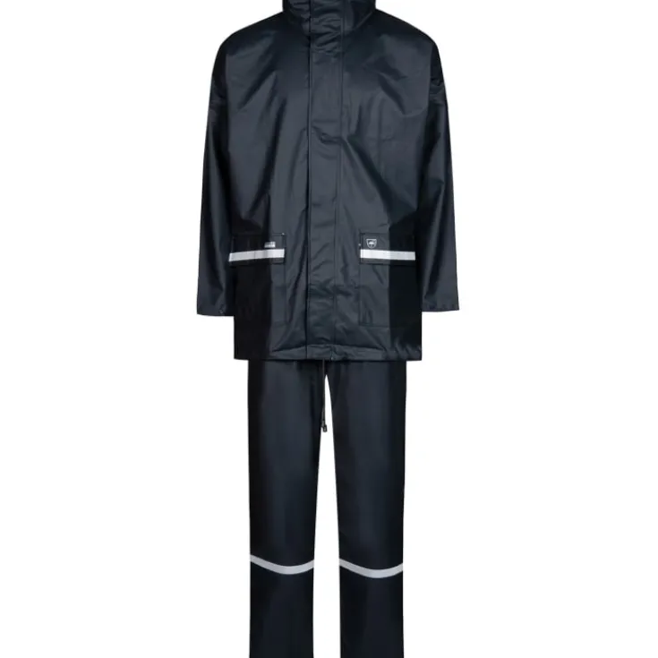 Clearance Lyngsøe PU regnsæt, marineblå, str. 6XL Regntøj