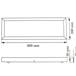 Malmbergs Sirius LED panel til påbygning, 60x20 cm Led Paneler