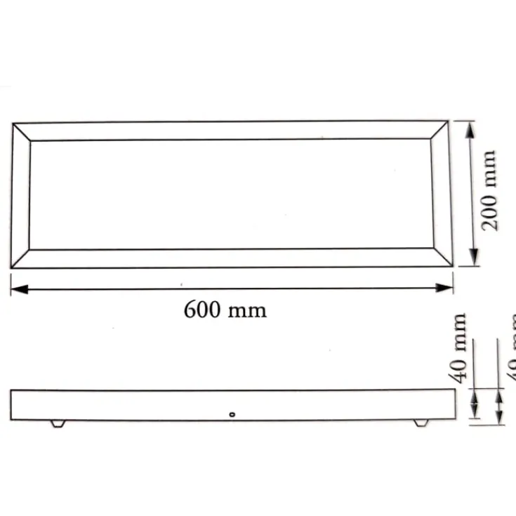 Malmbergs Sirius LED panel til påbygning, 60x20 cm Led Paneler