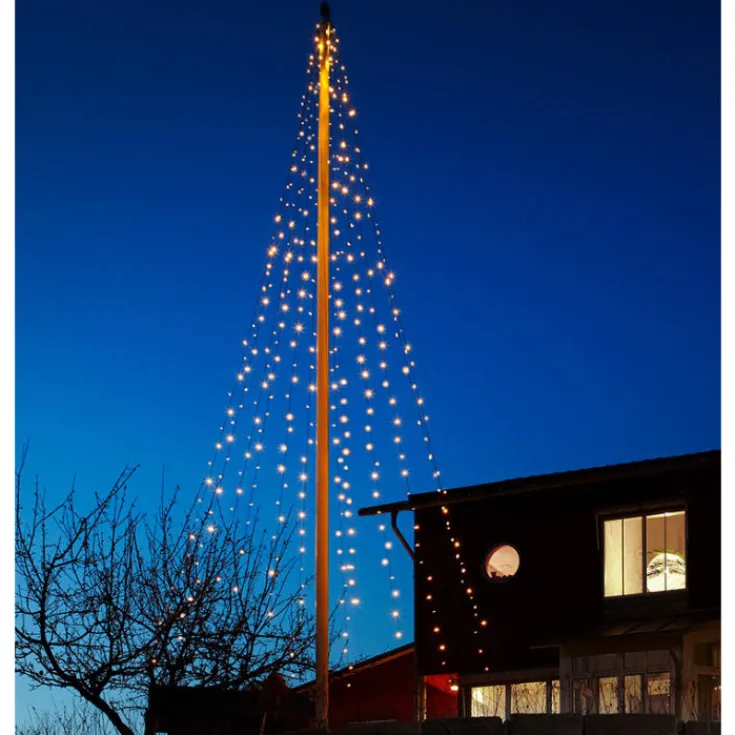 Sale Galax julelys til flagstang 8+2M 288 LED lys Udendørs Julelys