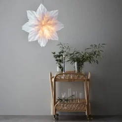 Outlet Neela julestjerne med lys, 56 cm, hvid Julestjerner Med Lys