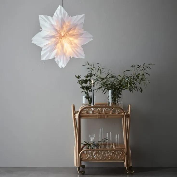 Outlet Neela julestjerne med lys, 56 cm, hvid Julestjerner Med Lys