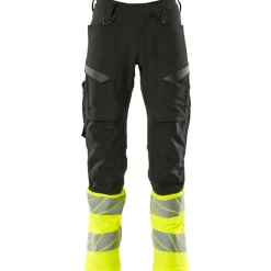 New Accelerate Safe arbejdsbukser med full stretch, sort/hi-vis gul, str. Bukser & Shorts
