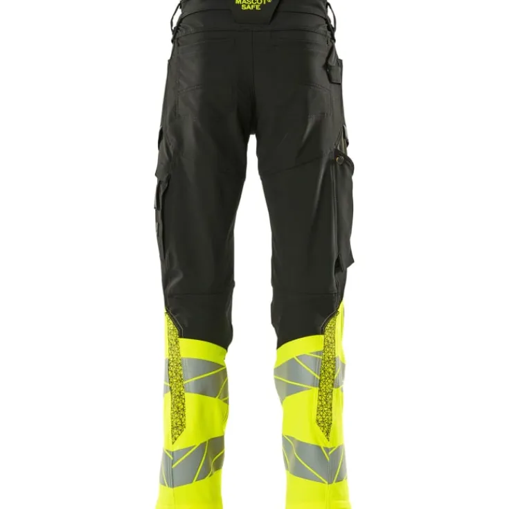 New Accelerate Safe arbejdsbukser med full stretch, sort/hi-vis gul, str. Bukser & Shorts