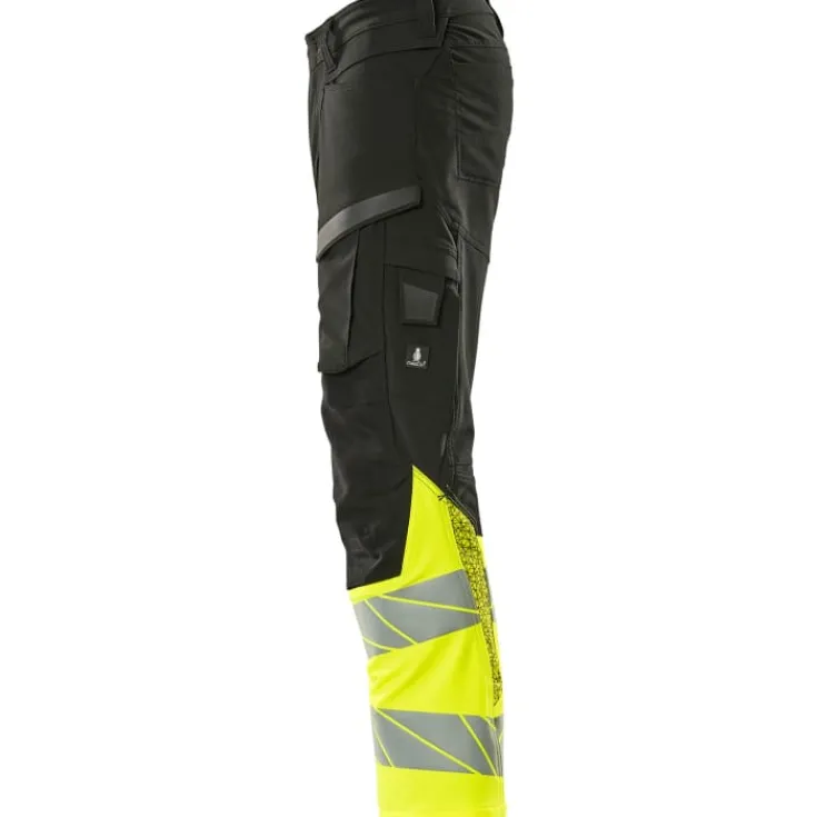 New Accelerate Safe arbejdsbukser med full stretch, sort/hi-vis gul, str. Bukser & Shorts