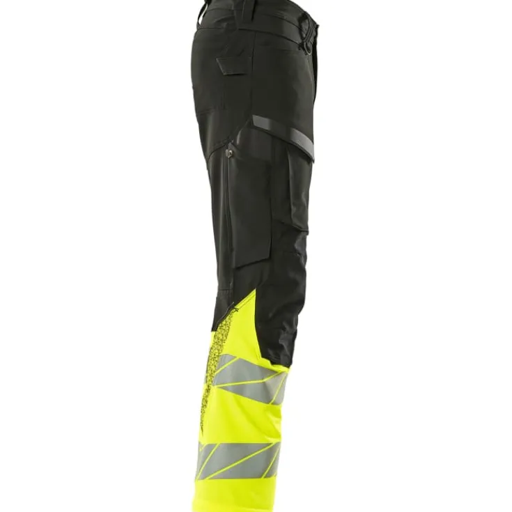New Accelerate Safe arbejdsbukser med full stretch, sort/hi-vis gul, str. Bukser & Shorts