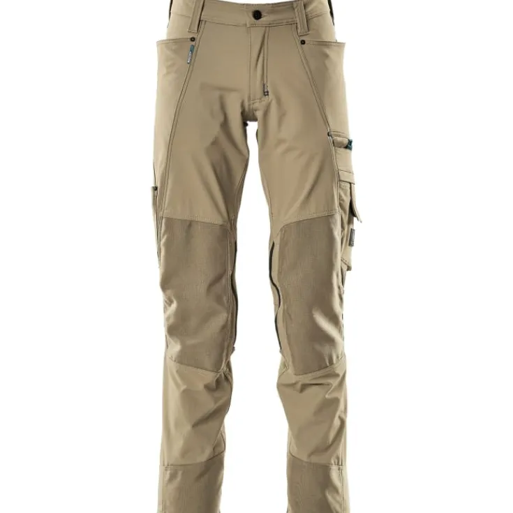 Discount Advanced arbejdsbukser med stretch, khaki, str. 76C46 Bukser & Shorts