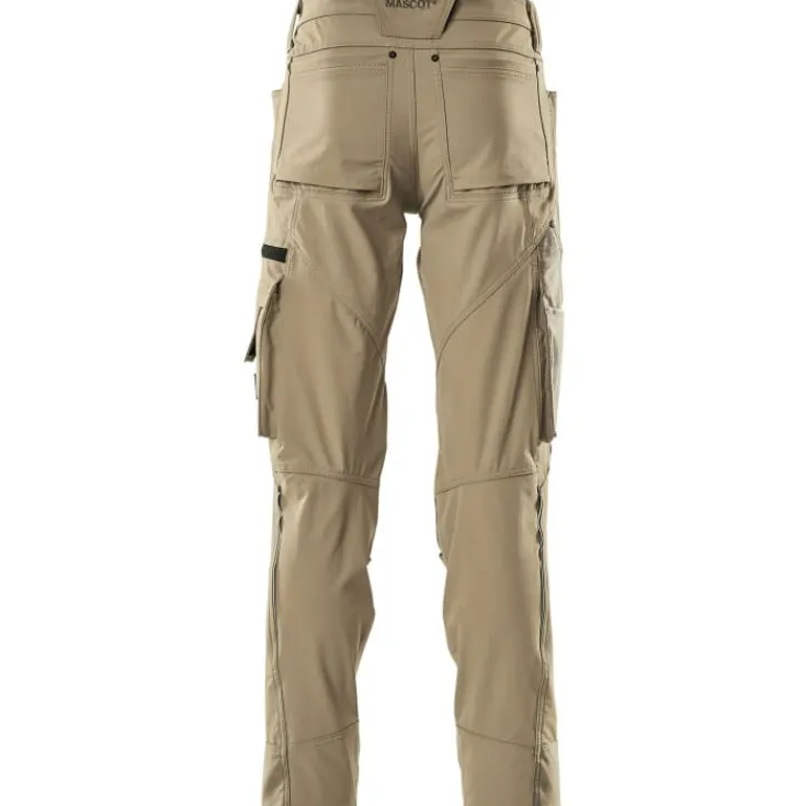 Discount Advanced arbejdsbukser med stretch, khaki, str. 76C46 Bukser & Shorts