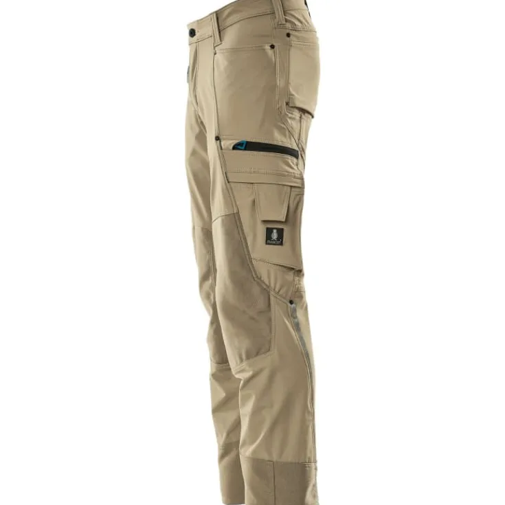 Discount Advanced arbejdsbukser med stretch, khaki, str. 76C46 Bukser & Shorts