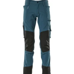 Advanced arbejdsbukser med stretch, petroleumsblå, str. 76C42 Bukser & Shorts
