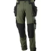 New Advanced håndværkerbukser med stretch, grøn, str. 76C51 Bukser & Shorts