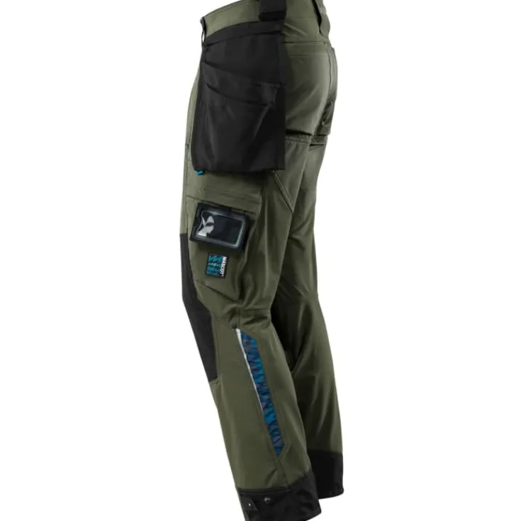 New Advanced håndværkerbukser med stretch, grøn, str. 76C51 Bukser & Shorts