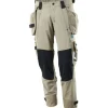 Discount Advanced håndværkerbukser med stretch, khaki, str. 82C62 Bukser & Shorts
