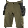 Outlet Advanced håndværkershorts med stretch, grøn, str. C46 Bukser & Shorts