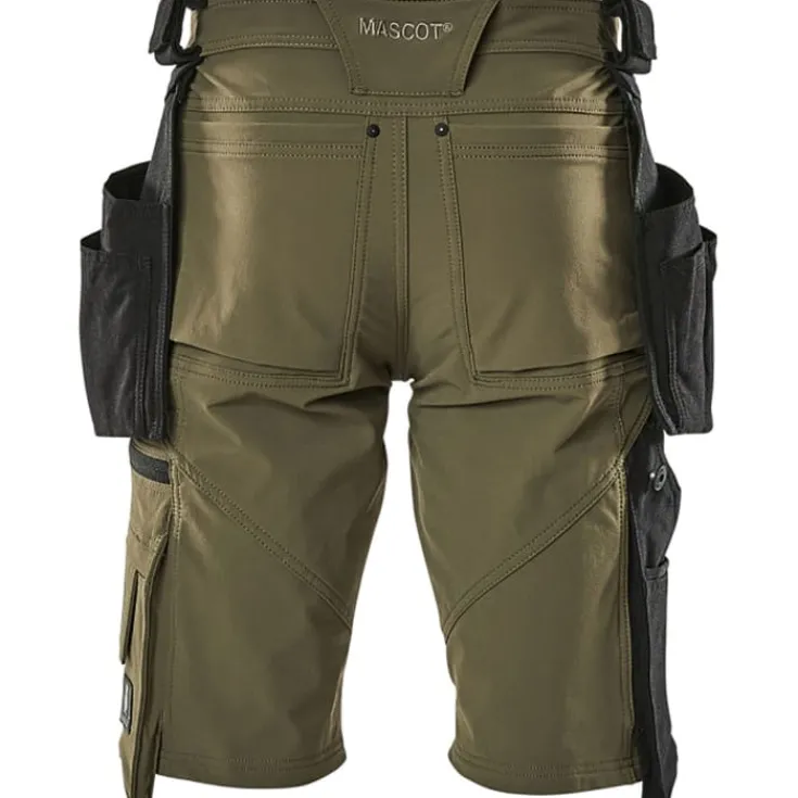 Outlet Advanced håndværkershorts med stretch, grøn, str. C46 Bukser & Shorts