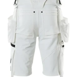 Advanced håndværkershorts med stretch, hvid, str. C43 Bukser & Shorts