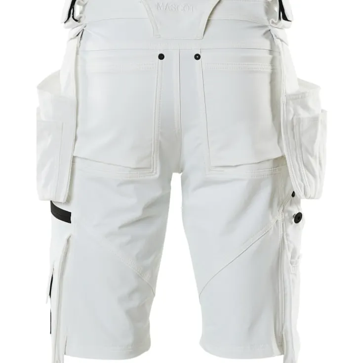 Advanced håndværkershorts med stretch, hvid, str. C43 Bukser & Shorts