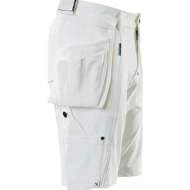 Advanced håndværkershorts med stretch, hvid, str. C43 Bukser & Shorts