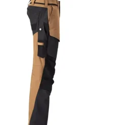 Sale Customized arbejdsbukser med stretch, khaki/sort, str. 76C46 Bukser & Shorts