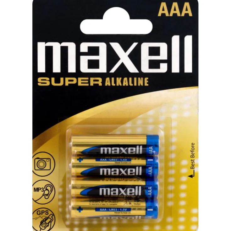 New Super AAA batterier, 4 stk. Batterier