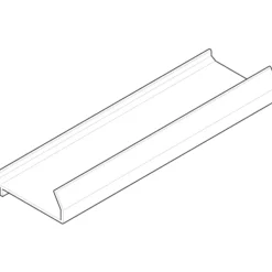 New 2 meter Enkelt skilleplade 70/130 til installationskanal Kabelkanaler