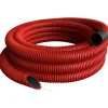 Discount 50 meter Kabelrør med muffe, korrugeret/glat, 110/93 mm, rød Flexrør, Plastrør & Stålrør