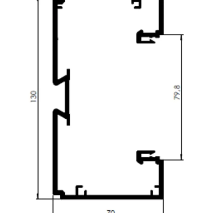 Discount 2 meter Signa kanalbund, Base 70/130 mm, perlehvid Kabelkanaler