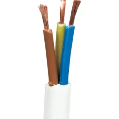 Outlet Rund plastledning PKAJ, 3G1,5 mm², hvid Plastledninger