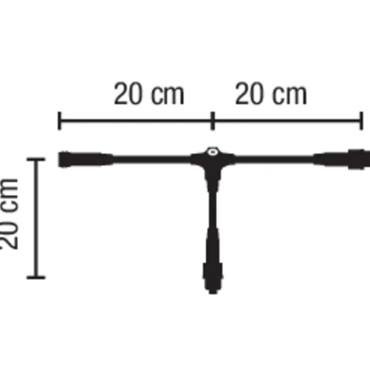Sale MK Quickfix t-fordeler, 230V, 2 udgange, Udendørs Julelys