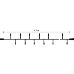 Best MK String Lite LED lyskæde, 90 koldhvid, 230V, 4,5 meter, sort Udendørs Julelys