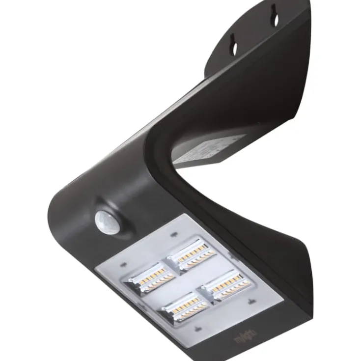 Hot Mylight væglampe med sensor & solcelle, 3,2W Solcellelamper|Udendørs Batterilamper