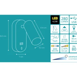 Discount Ego væglampe med USB, Væglamper|Nielsen Light