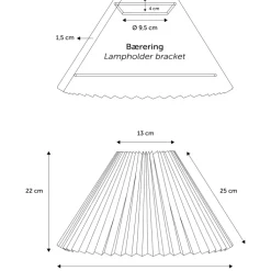 Sale Emma Hacienda Plisse lampeskærm, sort, Lampeskærme|Nielsen Light