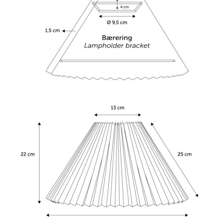 Sale Emma Hacienda Plisse lampeskærm, sort, Lampeskærme|Nielsen Light