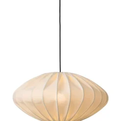 Clearance Jasmin Ellipse pendel, sort ledning, hvid Nielsen Light
