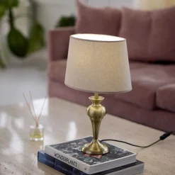Jasmin lampeskærm, sand, H19 cm Lampeskærme|Nielsen Light