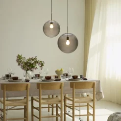 Sale Nora cafependel, røgfarvet/messing, Ø40 cm Nielsen Light