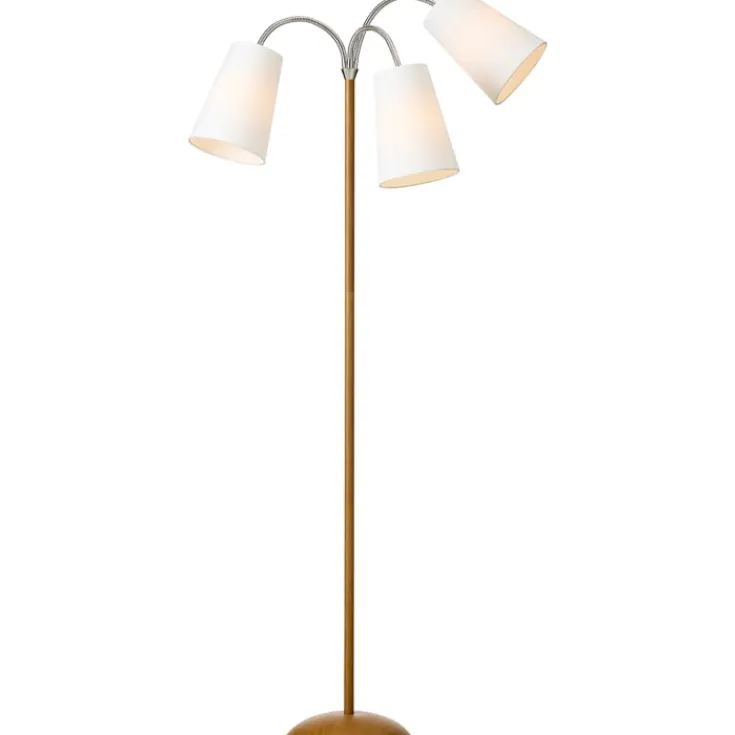 Discount Salsa gulvlampe, træ med e skærme Nielsen Light|Gulvlamper