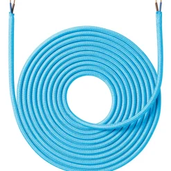Hot stofledning, 2x0,75 mm², 4 meter, blå Stofledninger|Nielsen Light