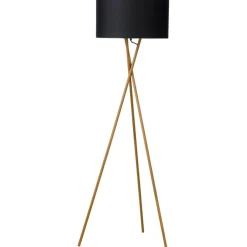 Sale Uptown gulvlampe, træben og sort skærm Gulvlamper