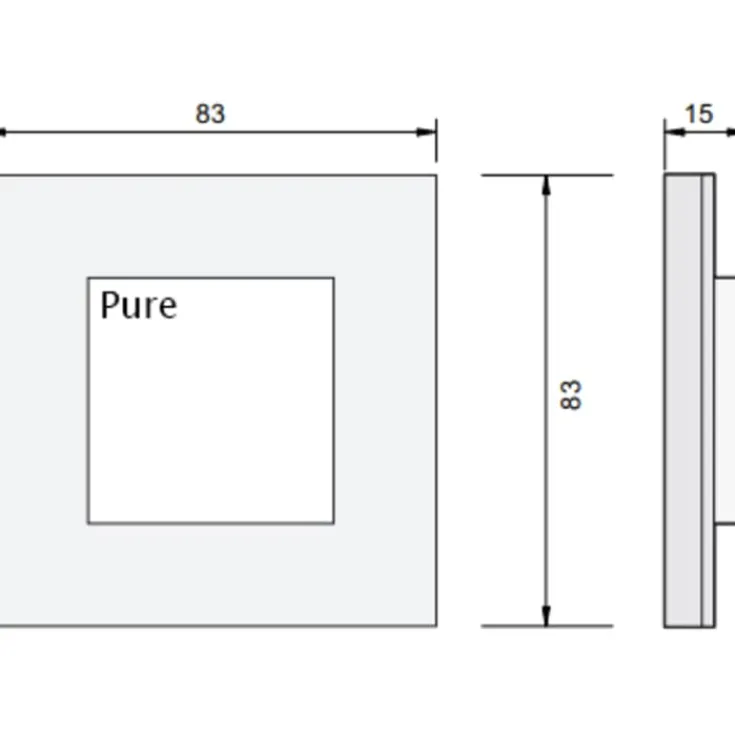 Outlet Pure kontakt/lysdæmper til Philips Hue, sort stål Lysdæmpere