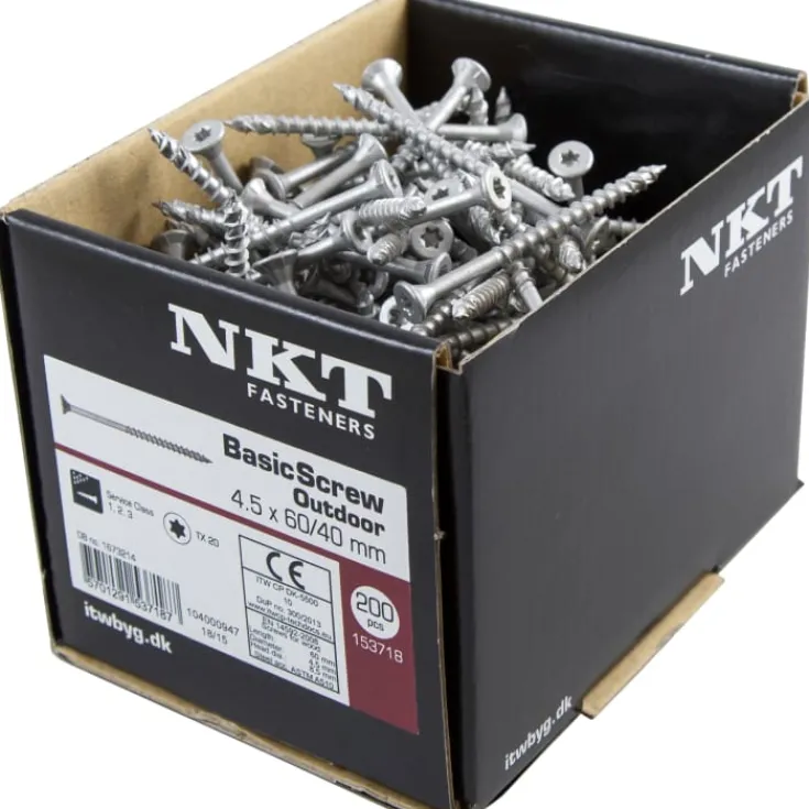Clearance NKT Ruspert 1000 spunskrue, med undersænket hoved, 4,0x40 mm, 500 stk Skruer & Søm