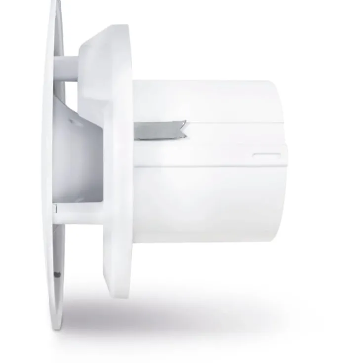 New NHTR badventilator, fugtstyring, timer, Ø100 mm, hvid Badeværelsesventilatorer