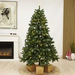 Clearance Aske kunstigt juletræ med lys, 210 x 138 cm Kunstige Juletræer