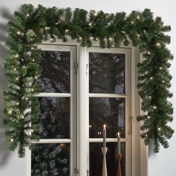 Discount granguirlande med lys 230V Julekranse & Granguirlander