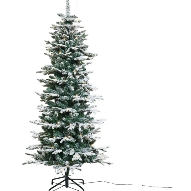 New kunstigt juletræ med lys, 180 x 86 cm Kunstige Juletræer