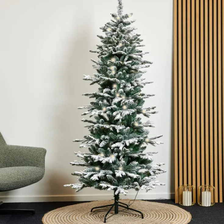 New kunstigt juletræ med lys, 180 x 86 cm Kunstige Juletræer