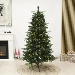 Online Vigga kunstigt juletræ med lys, 140 x 96 cm Kunstige Juletræer