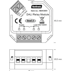 Outlet Box Relay Dali on/off, relæ Afbrydere|Nordtronic
